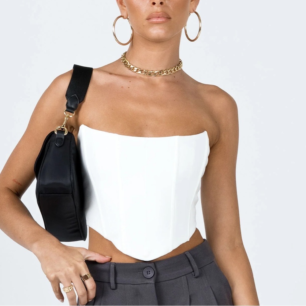 Princess Polly White Strapless Top